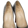 Christian Louboutin high heels sandals in aged silver python,size 39.5 EU