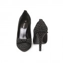BALMAIN high heels in black velvet size 39EU
