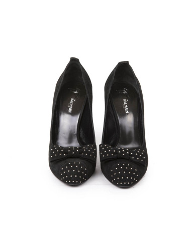 Escarpins t 39 BALMAIN en veau velours noir 2