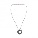 DINH VAN cible pendant and chain necklace in white gold and diamonds