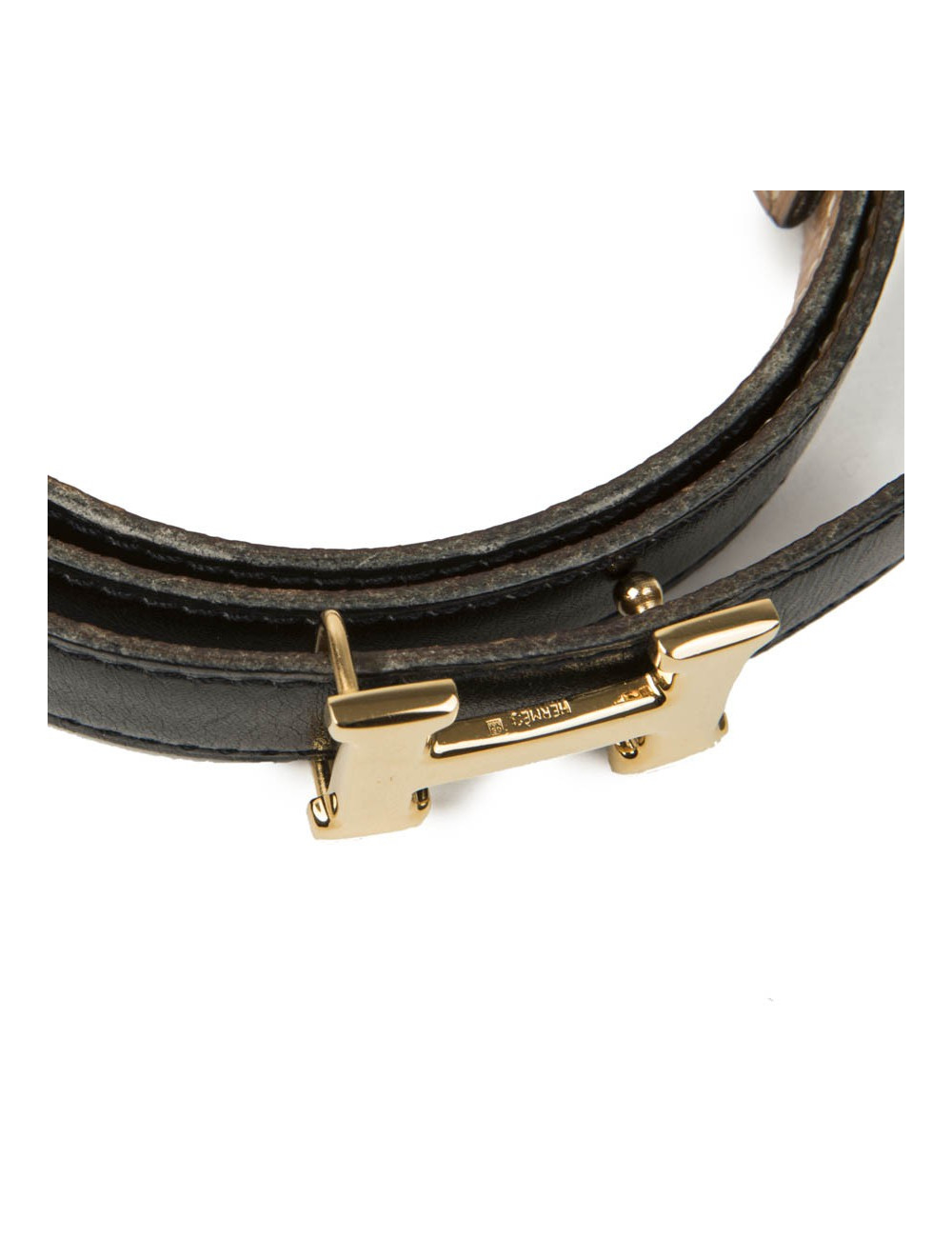 Ceinture HERMES Boucle  petit H réversible 