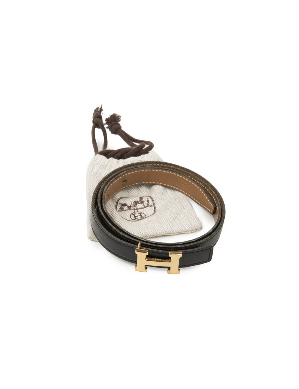 Ceinture HERMES Boucle  petit H réversible 