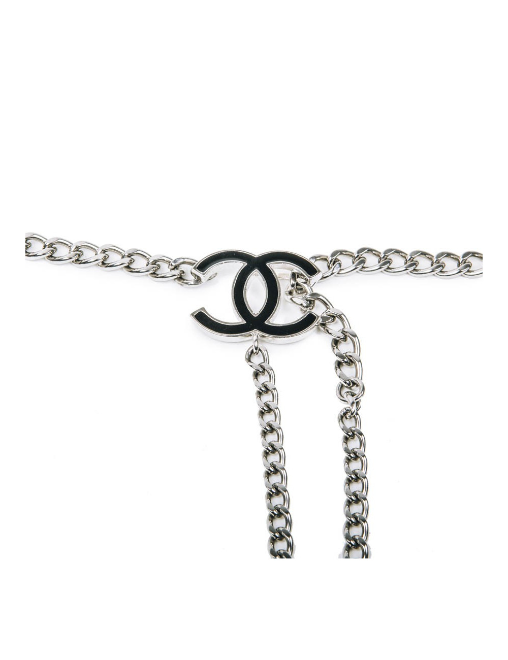 Ceinture CHANEL chaîne acier argent