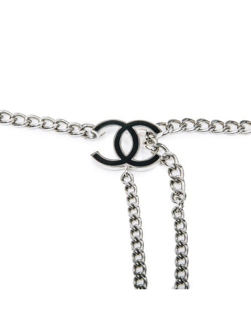 Ceinture CHANEL chaîne acier argent