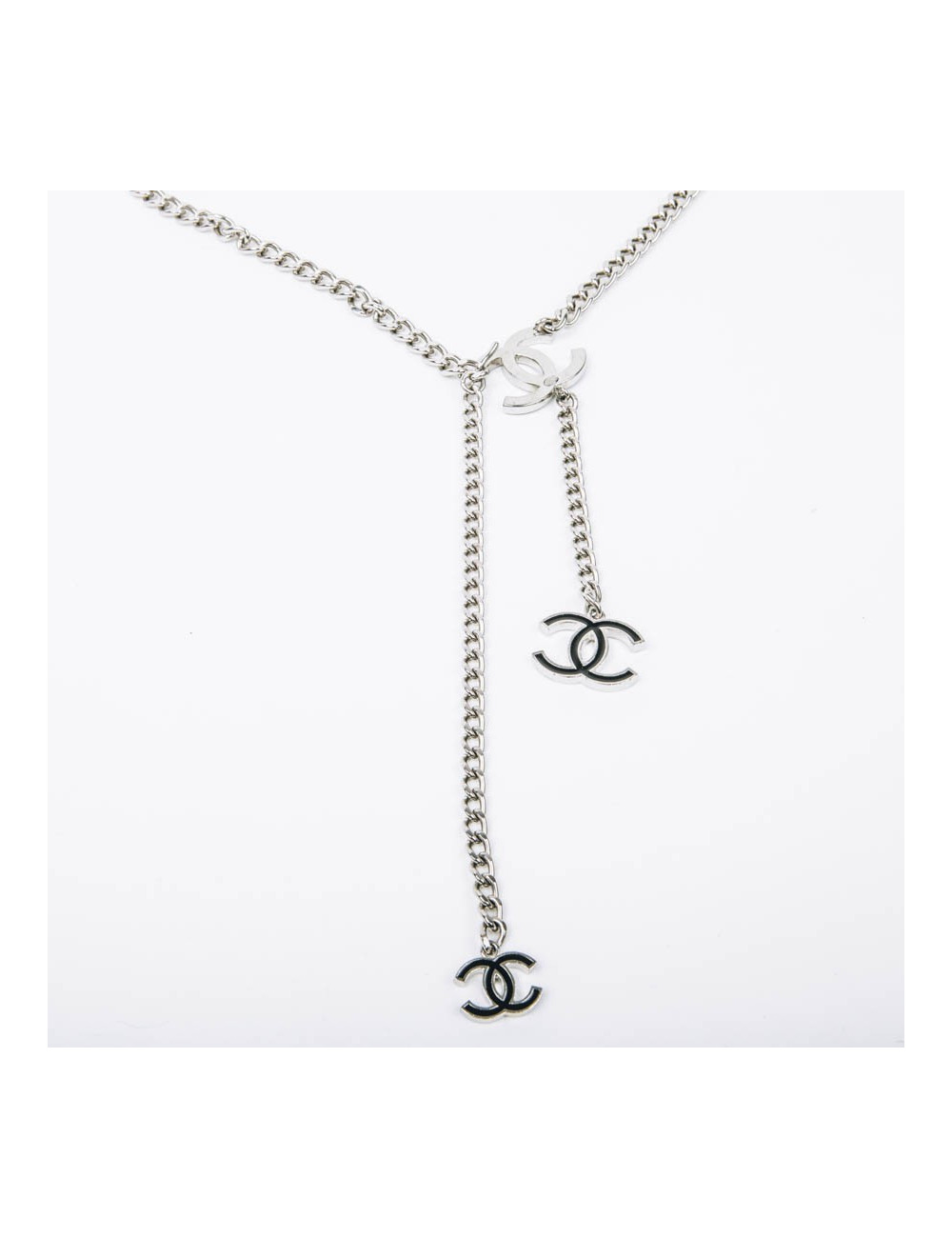 Ceinture CHANEL chaîne acier argent