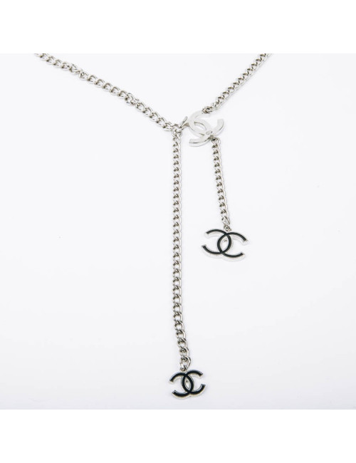 Ceinture CHANEL chaîne acier argent