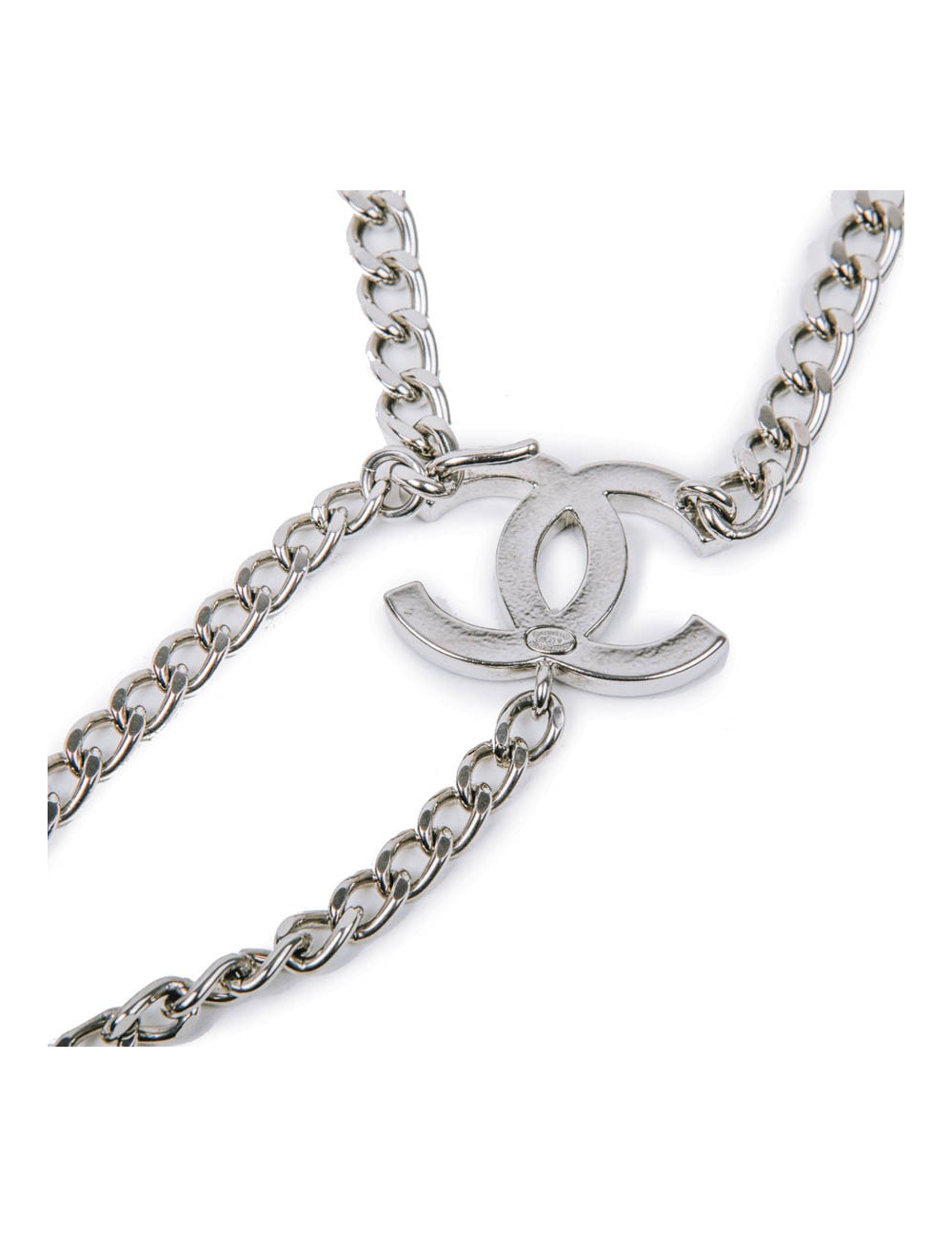 Ceinture CHANEL chaîne acier argent