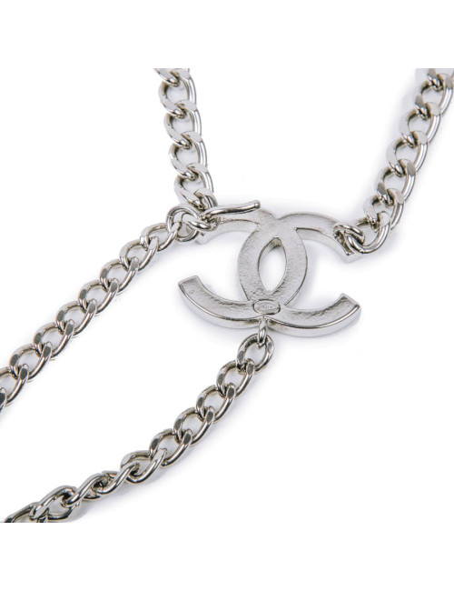 Ceinture CHANEL chaîne acier argent