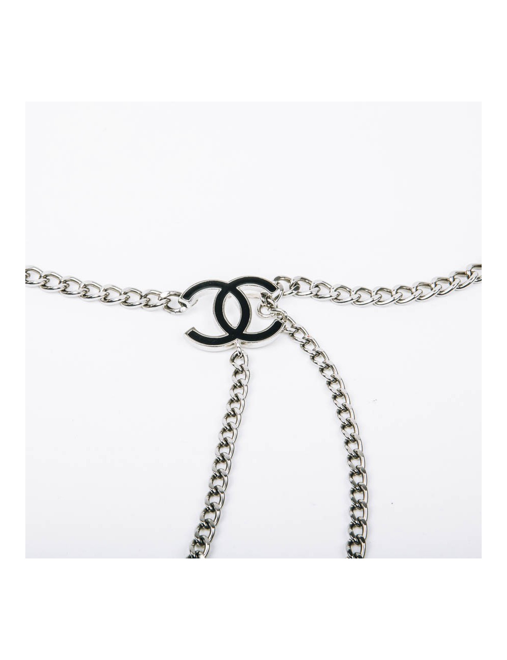 Ceinture CHANEL chaîne acier argent