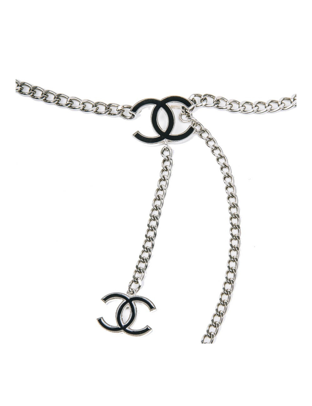 Ceinture CHANEL chaîne acier argent