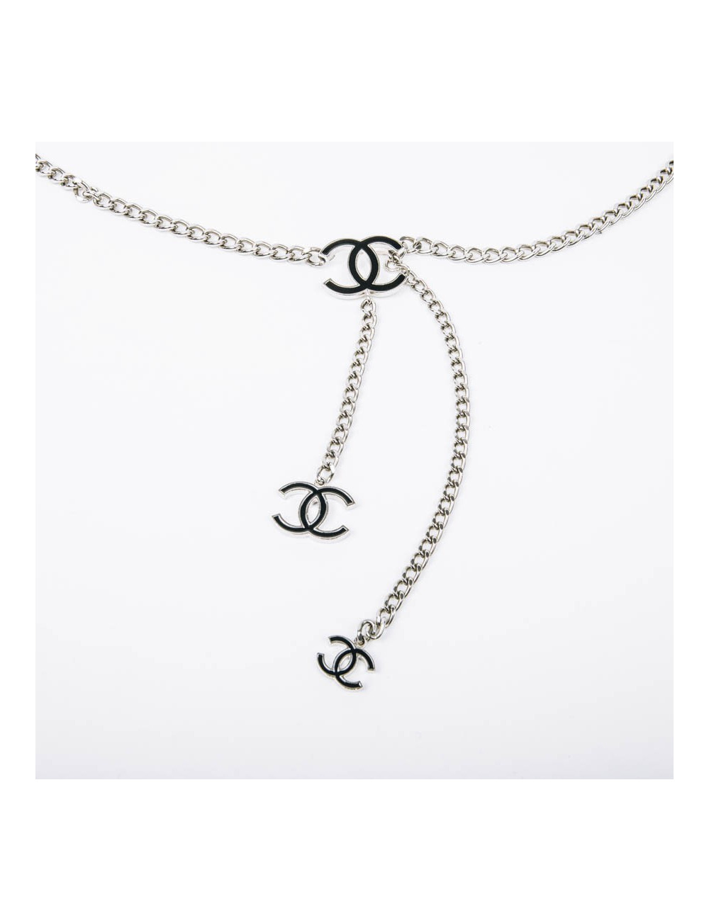 Ceinture CHANEL chaîne acier argent