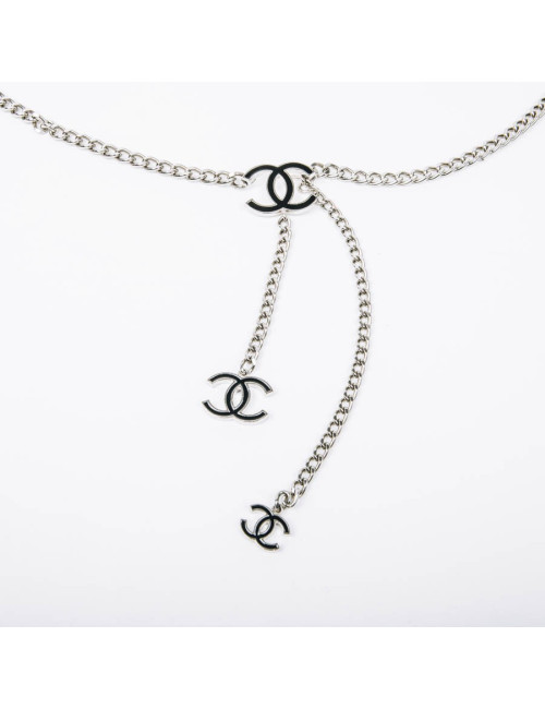 Ceinture CHANEL chaîne acier argent