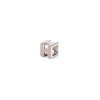 HERMES cage d'H pendant in beige lacquered palladium plated metal