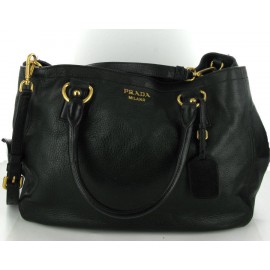 "Pouch" PRADA green soft grained leather