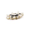  CHANEL brooch Paris Cuba in gilded metal and pearls