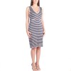  CHANEL T 42 sleeveless knit dress in multicolored and night-blue fabric