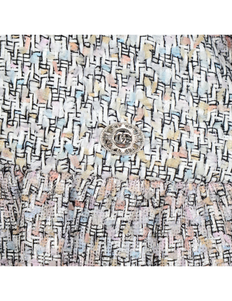 CHANEL Dress in Pastel colors tweed Size 42FR