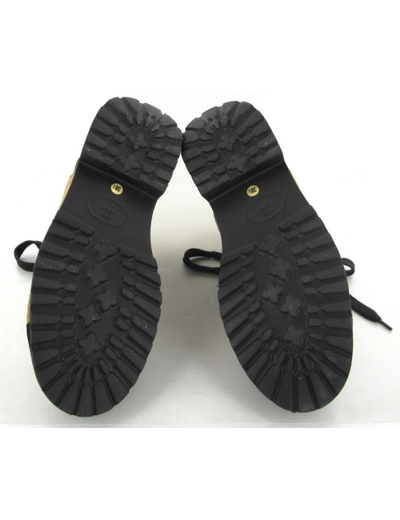 Basket CHANEL bicolores noir et beige