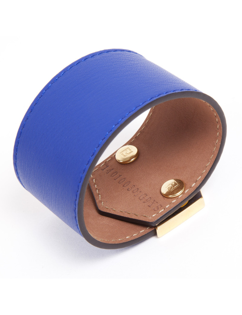 Bracelet FENDI cuir bleu électrique
