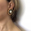 Boucles d'oreille clips CHANEL vintage perles nacrées