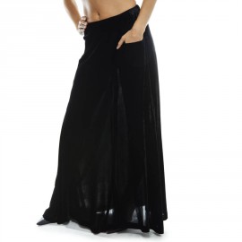 YOHJI YAMAMOTO long skirt in black silk velvet size 36 EU