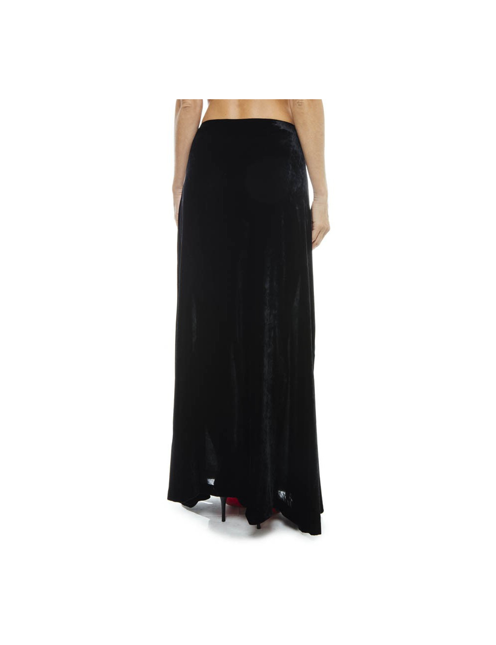 YOHJI YAMAMOTO long skirt in black silk velvet size 36 EU