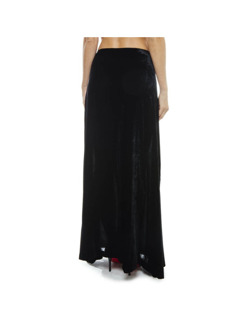 YOHJI YAMAMOTO long skirt in black silk velvet size 36 EU