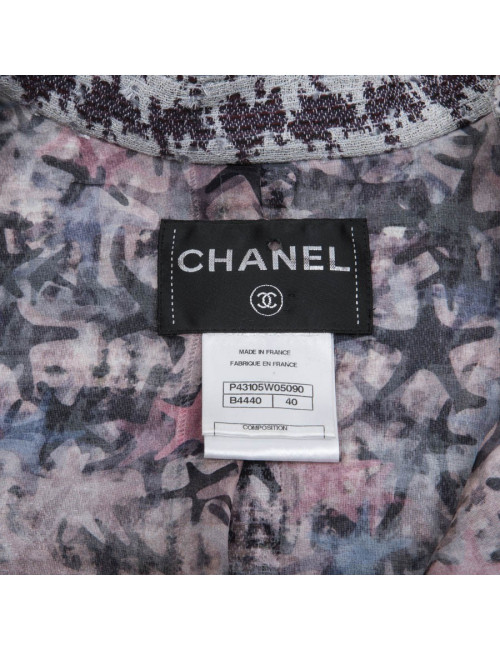 CHANEL cross jacket in purple cotton size 40EU