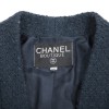 CHANEL straight cut coat in blue wool size 36 