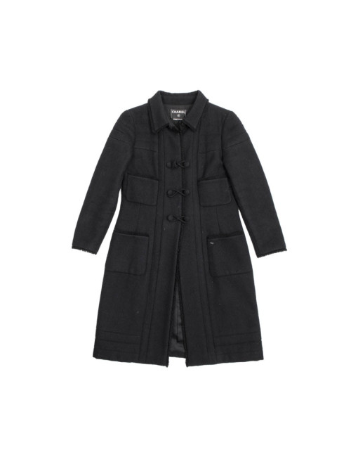 Manteau CHANEL laine noire T38