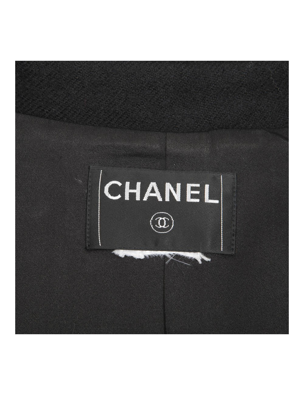 Manteau CHANEL laine noire T38