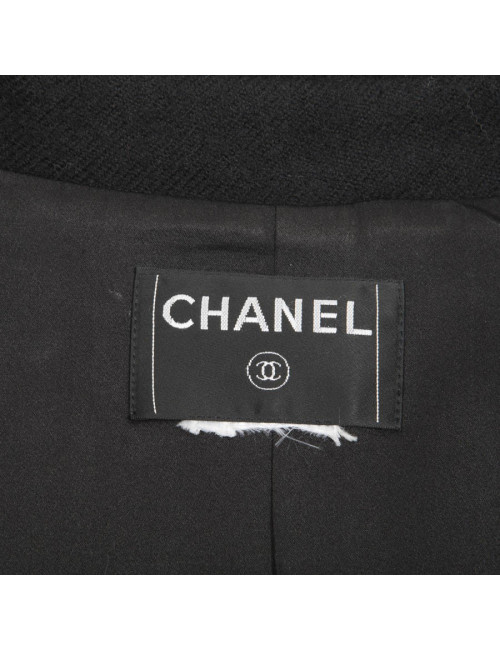 Manteau CHANEL laine noire T38