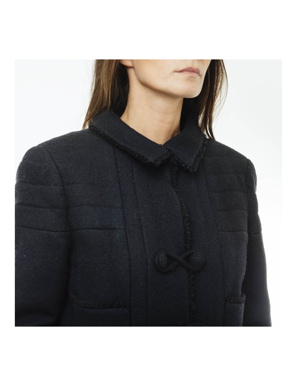 Manteau CHANEL laine noire T38