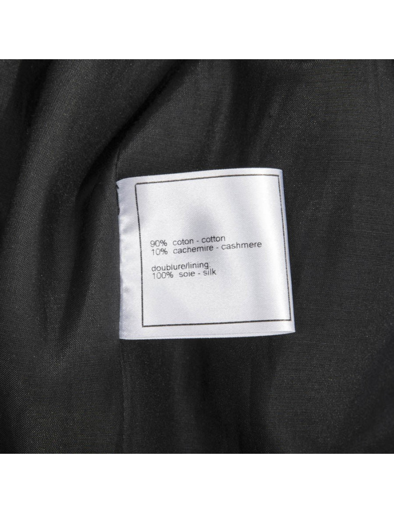 CHANEL 'Paris Los Angeles' Cruise Collection black cotton jacket Size 38FR
