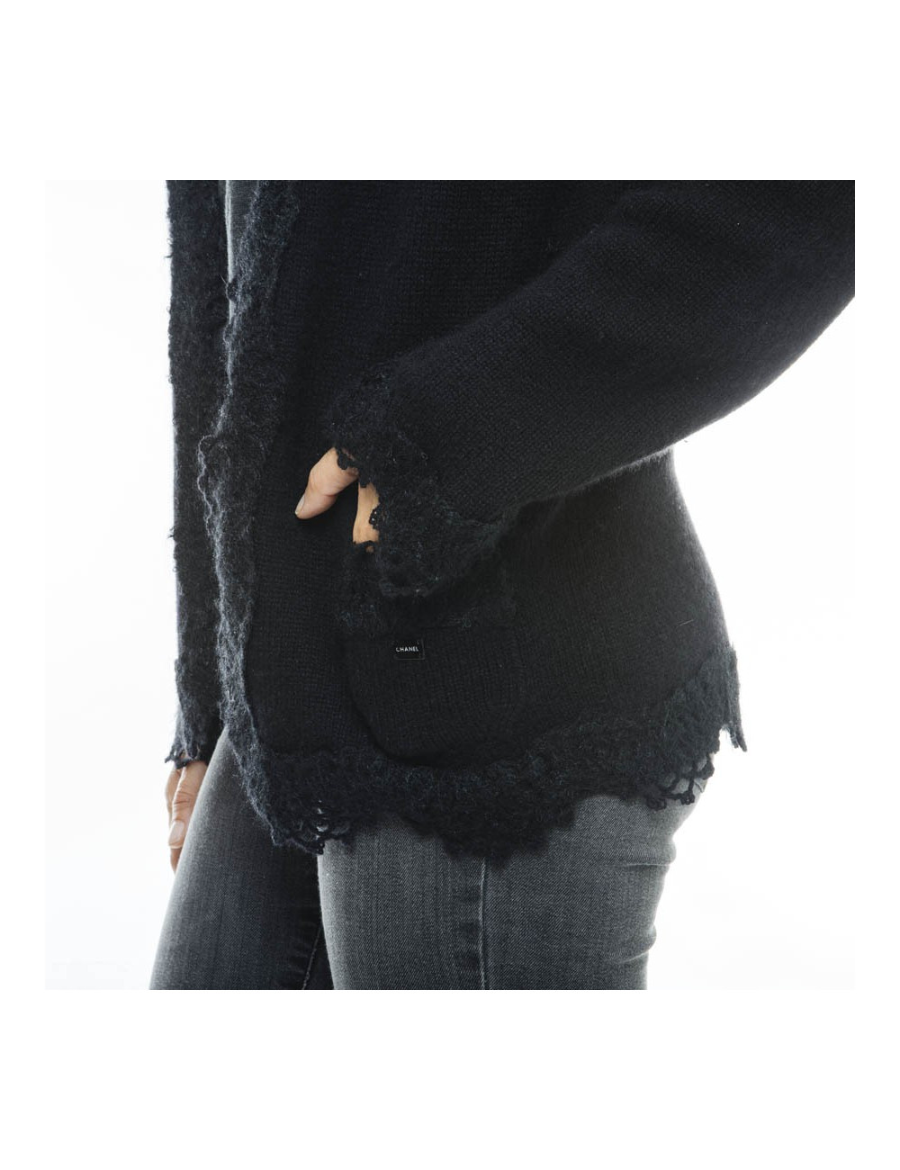 CHANEL black cashmere cardigan