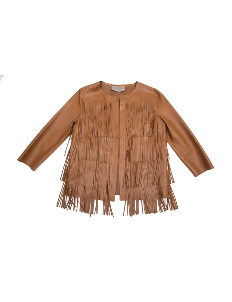 Veste en cuir gold  REBECCA CORSI T 40 IT/T36