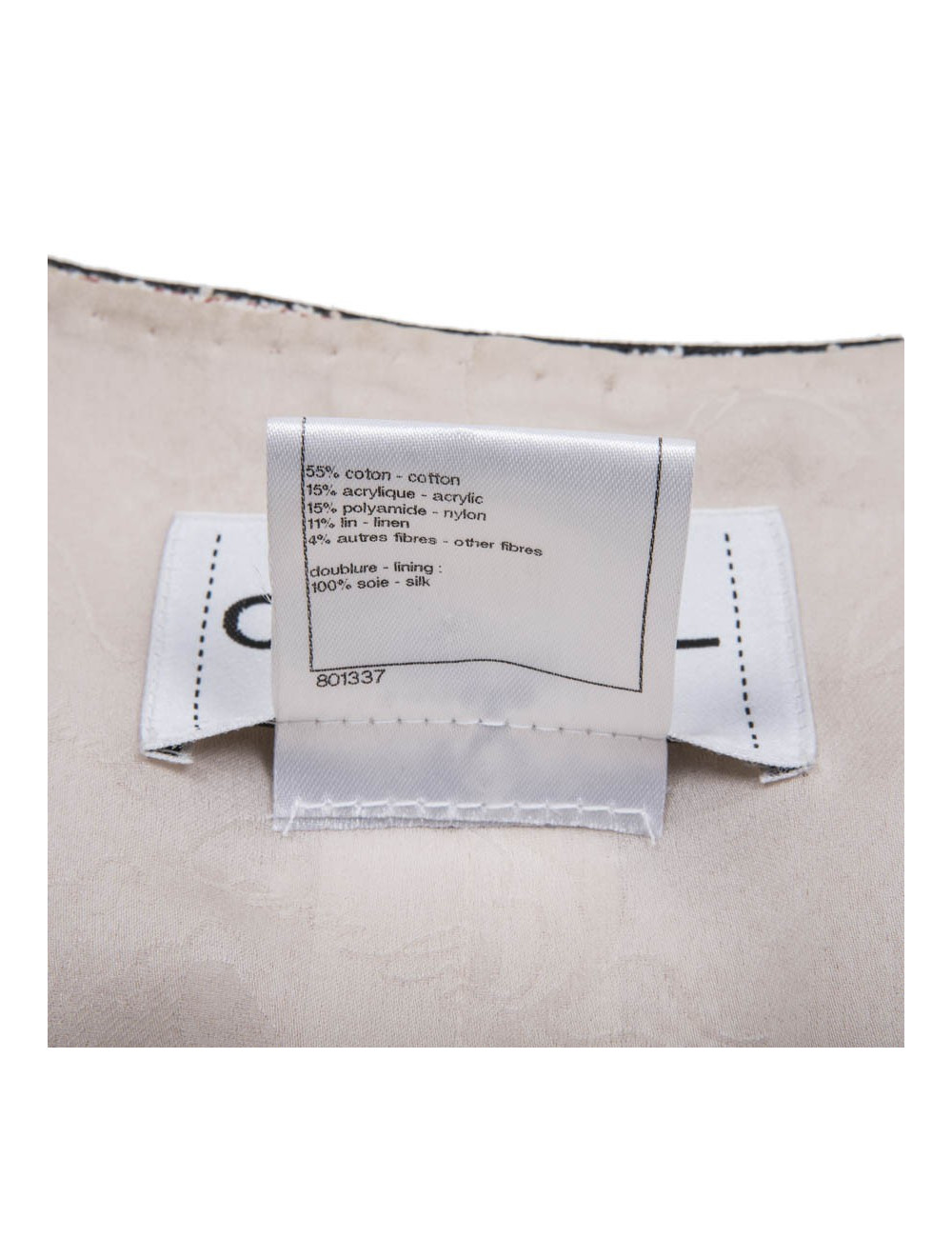 Chanel jacket "Les fonds marins" Size 38 in pale pink cotton tweed