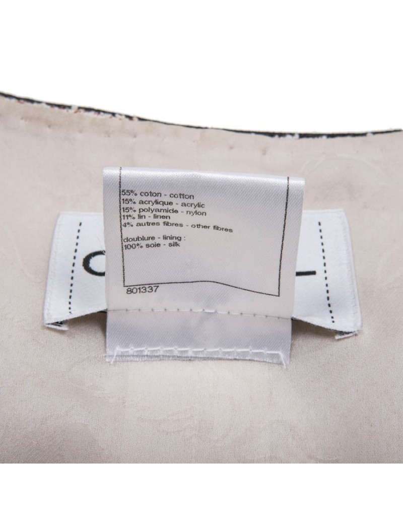 Chanel jacket "Les fonds marins" Size 38 in pale pink cotton tweed