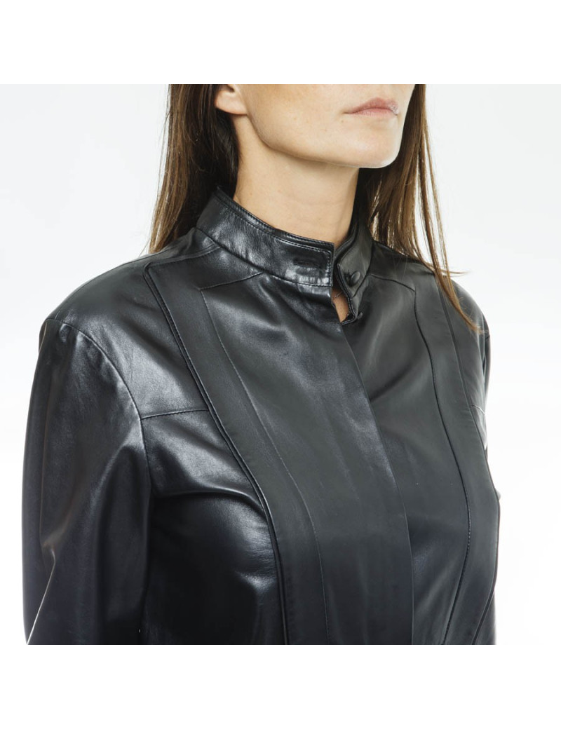 Blouse GIVENCHY T34 en cuir noir