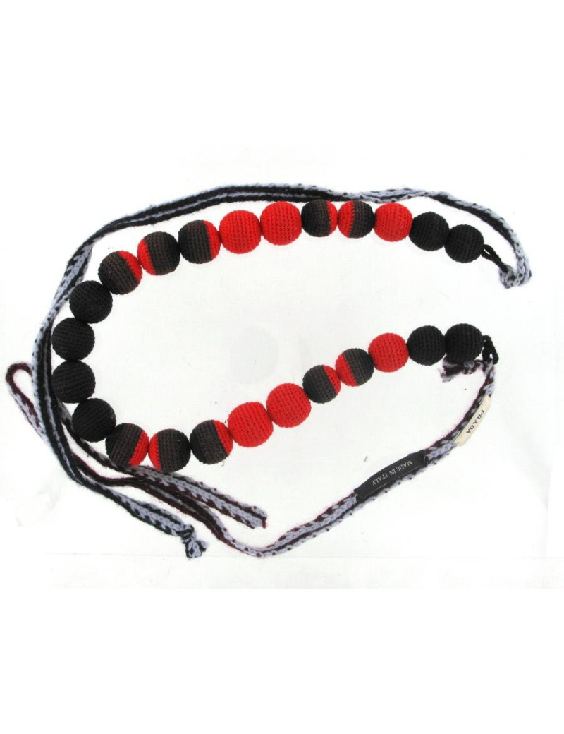 Sautoir PRADA billes de jersey 