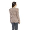 CHANEL jacket 38FR in beige and pink tweed