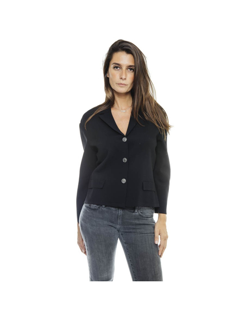 CHANEL Jacket in black stretch size 42FR