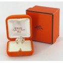 "BRIDES" HERMES T50 ring white gold and round diamond