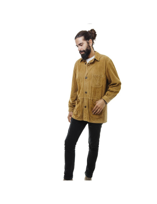 Veste chemise FRANCK NAMANI Homme daim gold