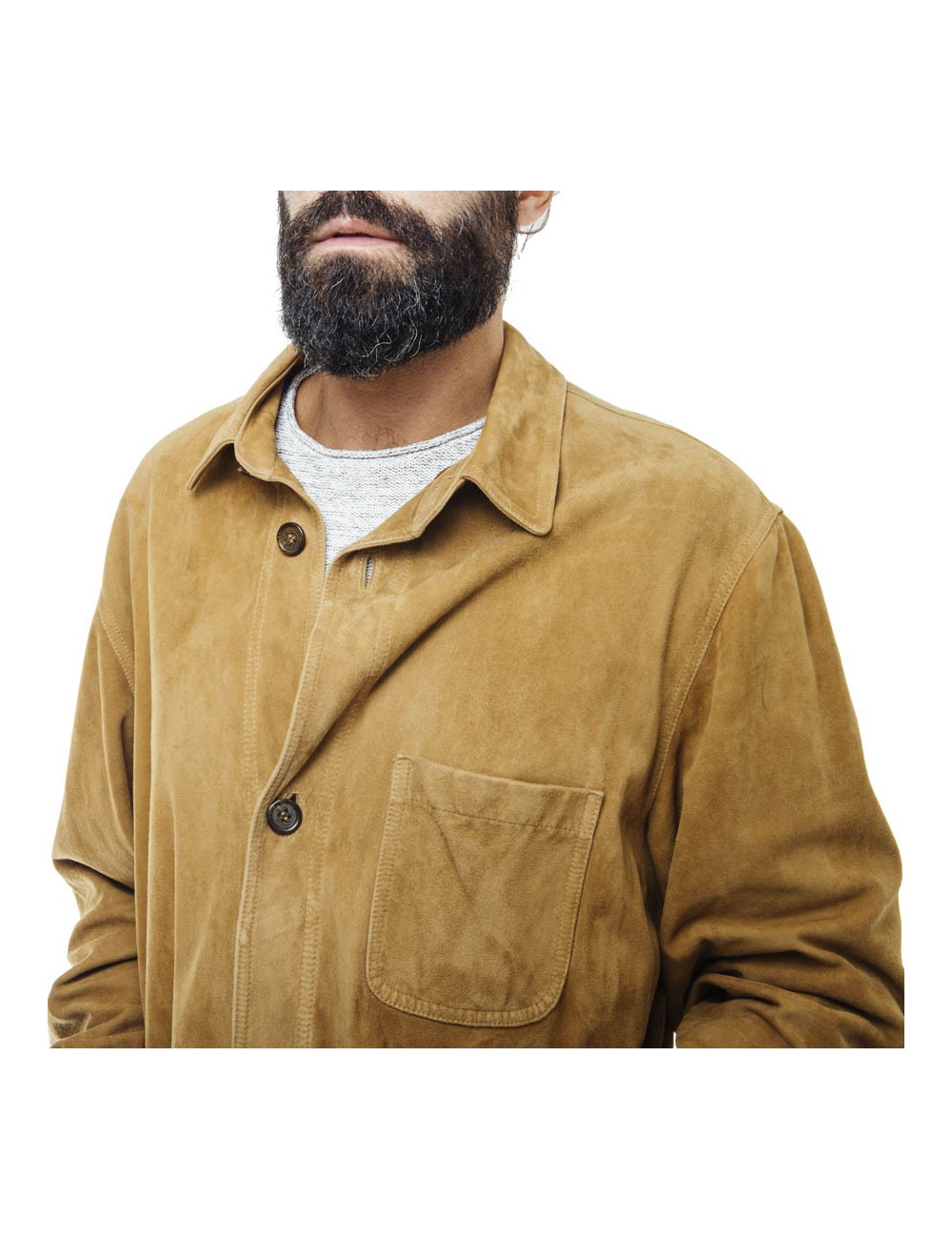 Veste chemise FRANCK NAMANI Homme daim gold