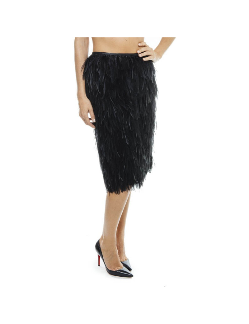 Jupe en plumes YVES SAINT LAURENT T40