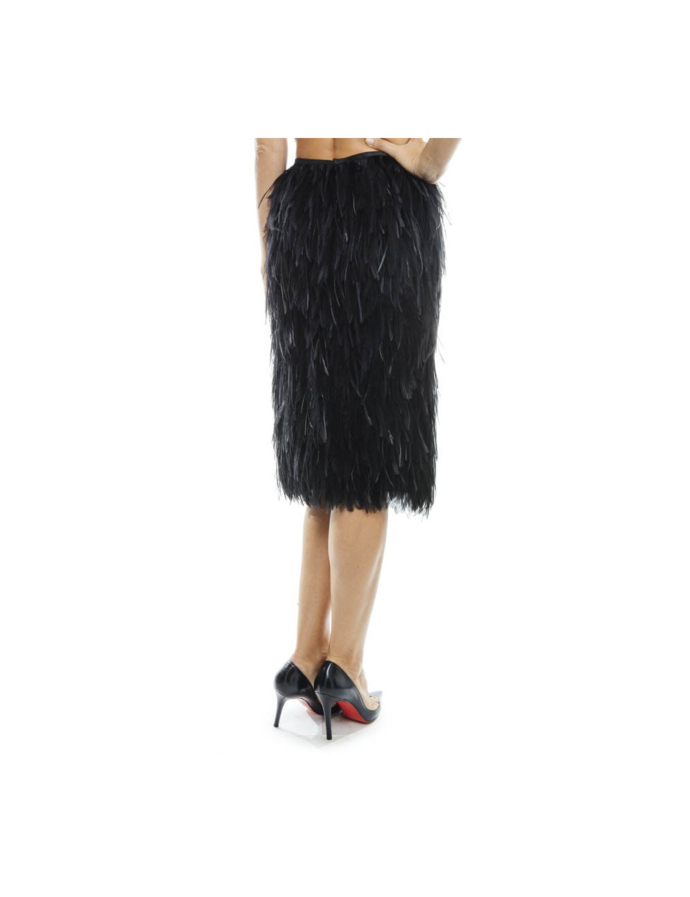 Jupe en plumes YVES SAINT LAURENT T40