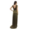 CHRISTIAN LACROIX soft evening own in khaki green satin viscose Size 40FR