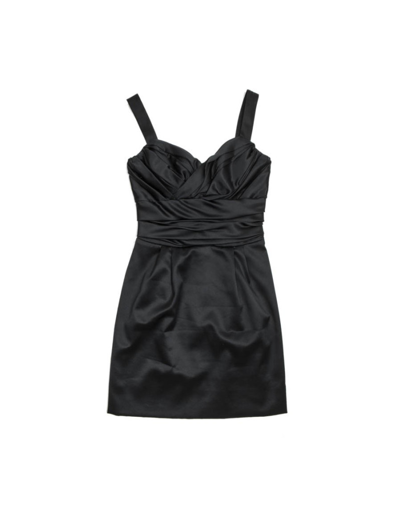 DOLCE GABBANA cocktail dress in black silk size 40IT/36FR