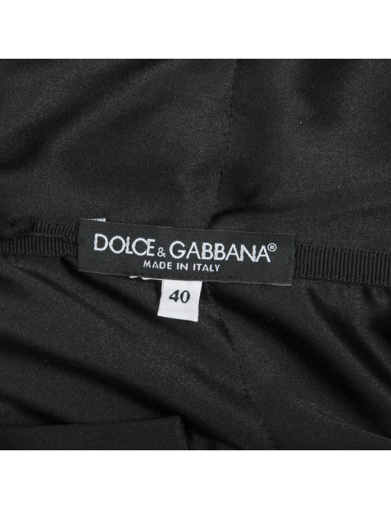 DOLCE GABBANA cocktail dress in black silk size 40IT/36FR